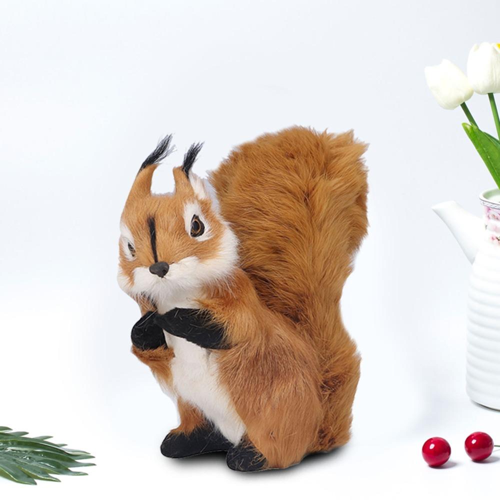 Großes Stoffhörnchen-Spielzeug Lebensechtes Eichhörnchen-Ornament Simulations-Eichhörnchen Schreibtischdekoration