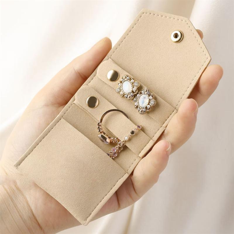 Mini Jewelry Bag Travel Portable Earring Ring Storage Pouch Necklace Pendant Organization Velvet Foldable Jewelry Bag New