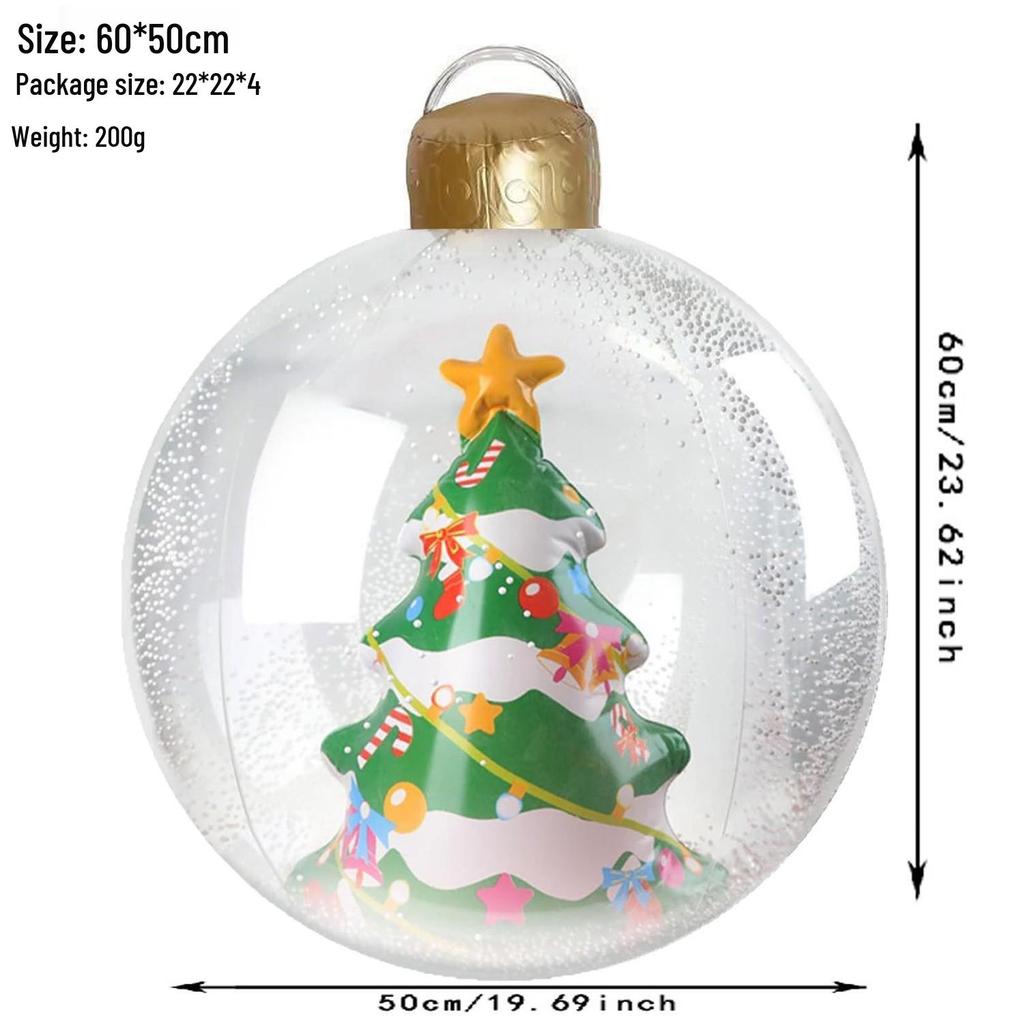 "Remote-Control Inflatable Christmas Lantern Ball for Outdoor Decoration"