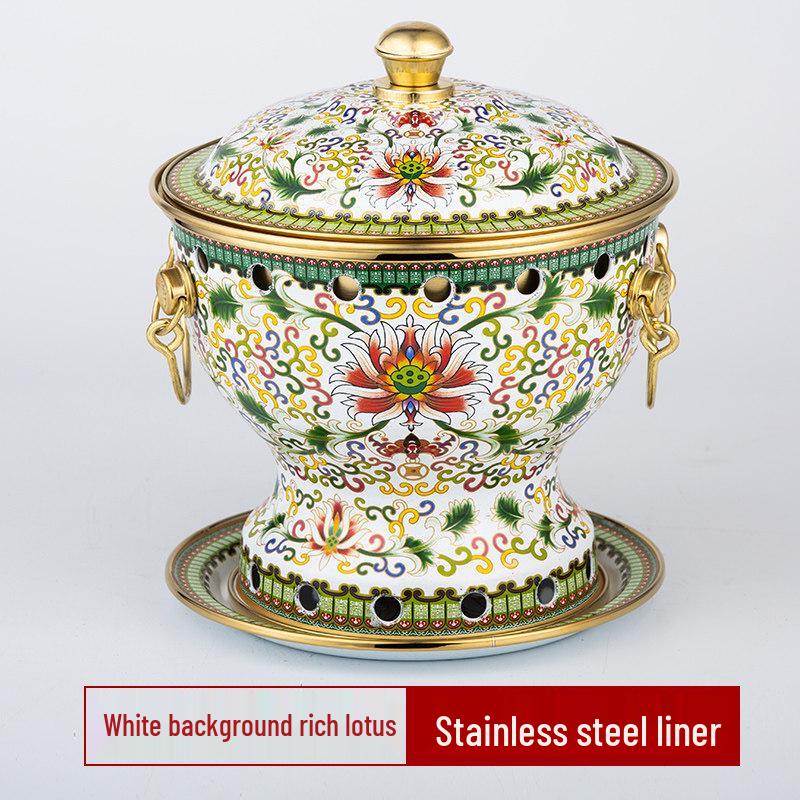 Qiwei Single-Serve Thickened Copper Alcohol Hot Pot