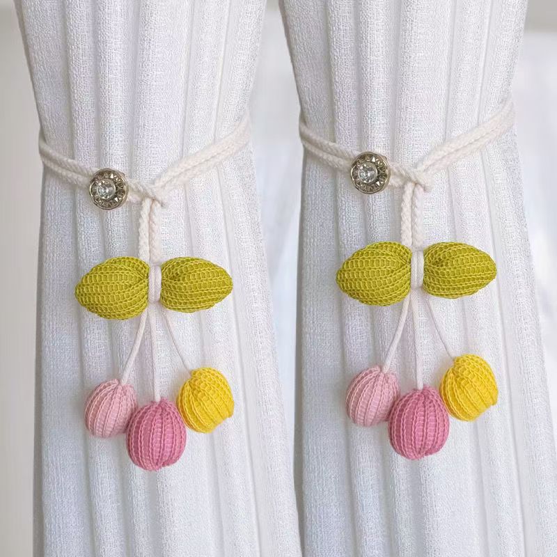 Pumpkin String Pendants, Curtain Ties, Gauze Ties, Fabric Cartoon, Adjustable Hemp Ropes, Cute Accents, Modern