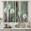 Turquoise garden daisy kitchen curtain double small curtain Light green