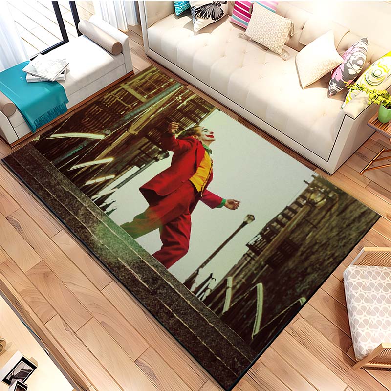Horror Joker Printed Floor Mat Carpet 15 Sizes Living Room Bedroom Bedside Window Sill Bathroom Floor Mat Home Decoration Home