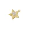 ZHUKOU For DIY Bracelet Necklace Brass Golden-plated Metal With CZ Zirconia Pendant Jewellery Handmade Accessories:VD1672-81