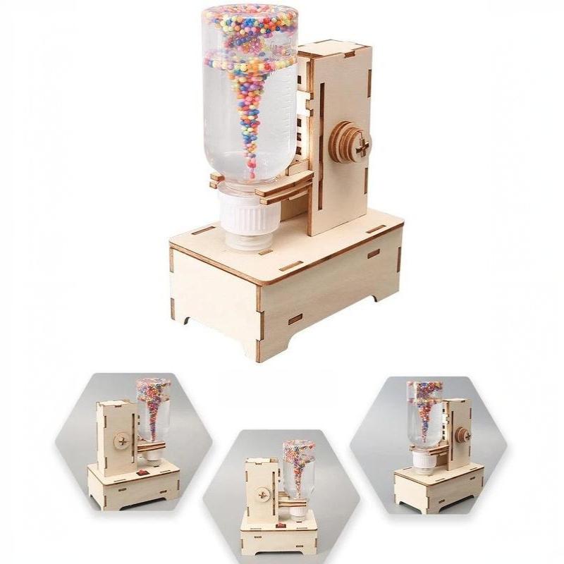 1 Set Diy Wooden Vortex Handcrafted Assembly Toys Children'S Science And Education Experiment Models Kids Gifts