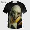 Summer New Men's Casual Loose Short Sleeved T-shirt 3D Printed Round Neck T-shirt