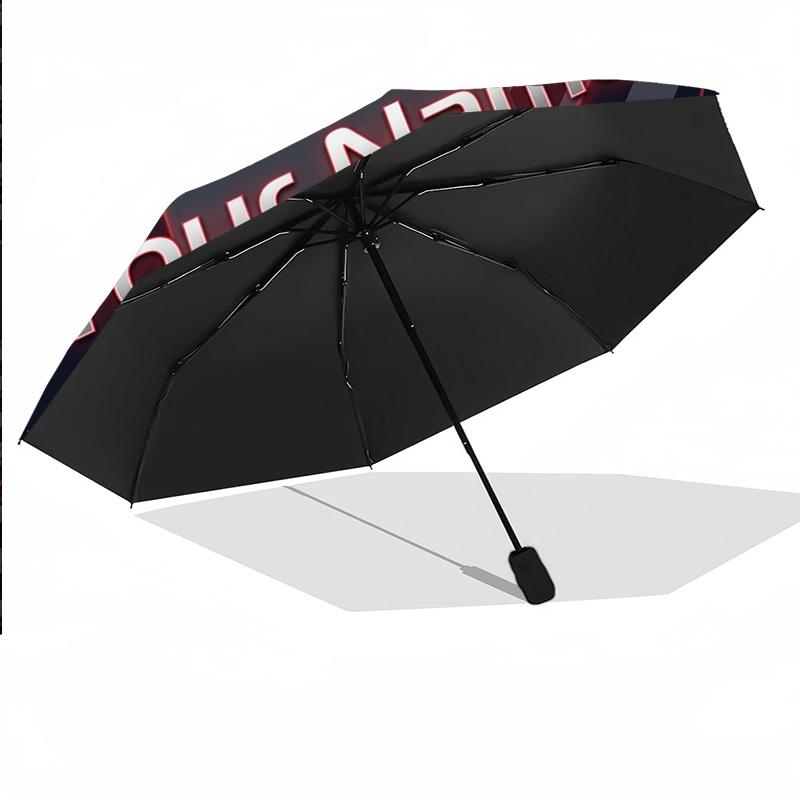 8 Rib Auto Folding Umbrella Athletic Bilbao Football Print Custom Name Text Portable Rain Gear