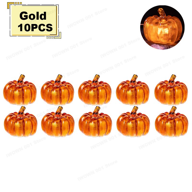 1/2/6/10PCS LED Glowing Pumpkin Halloween Decorations Lantern Costume Props Desktop Ornament for Party Home