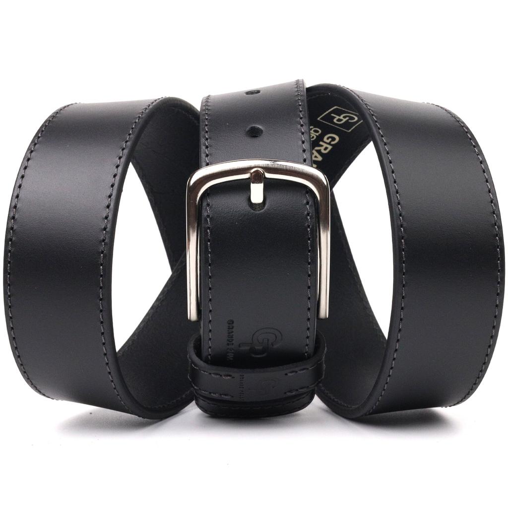 Ceinture en cuir fiable pour hommes GRANDE PELLE Ceinture en cuir 21464 Noir