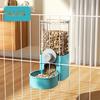 Hanging Cage Automatic Pet Feeder 520ML Small Pet Water Dispenser 1200ML Auto Food Feeding Bowl for Puppy Kitten Rabbit Chinchilla Hedgehog Ferret