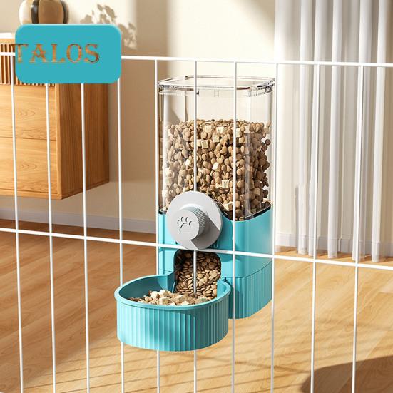 Hanging Cage Automatic Pet Feeder 520ML Small Pet Water Dispenser 1200ML Auto Food Feeding Bowl for Puppy Kitten Rabbit Chinchilla Hedgehog Ferret