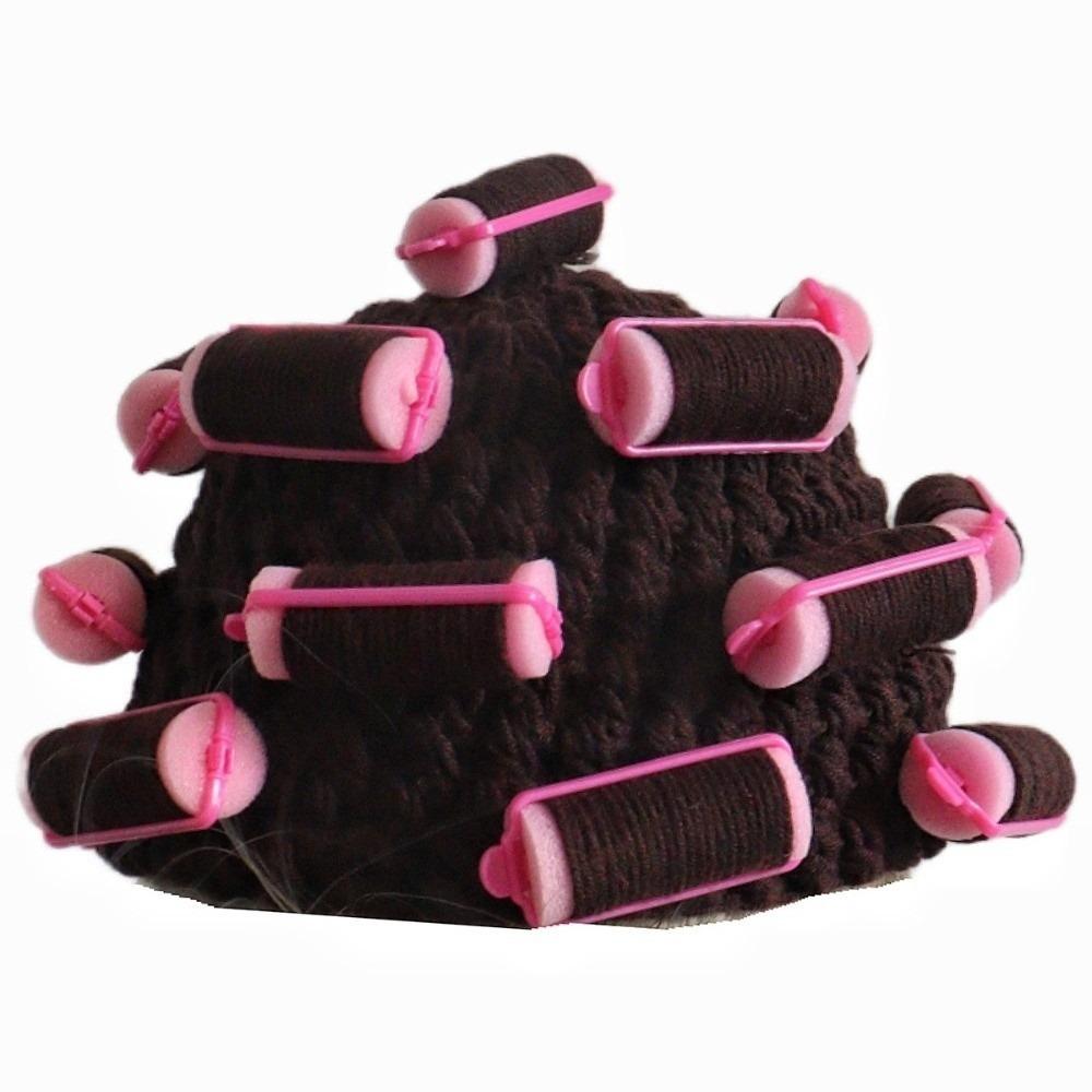 Thick Hair Curler Knitted Hat Warm Curly Hair Yarn Beanie Creative Pullover Cap  Outdoor