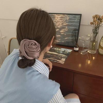 High-Elastic Rose Hair Tie - Durable, Non-Damaging Hair Band for Women