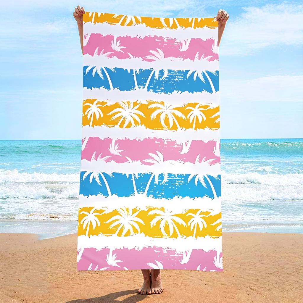 Colorful Mermaid Scale Beach Towel Pastel Pink Purple Polyester Bath Towel Quick Dry Sand Free Blanket for Women Summer Travel