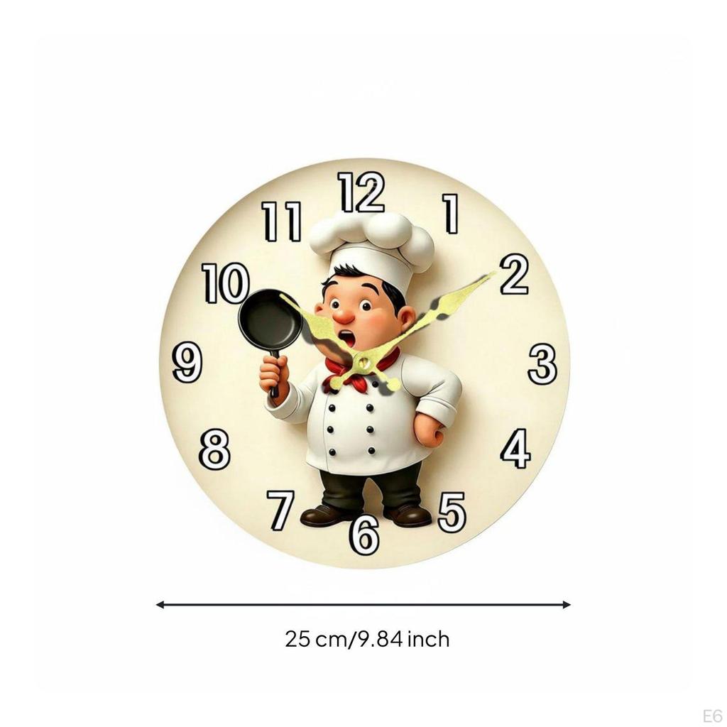 2D Wall Clock Light Luxury Silent Decorative Home Decor 20CM Hs0091
