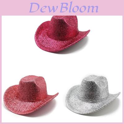 Classic Western Cowboy Hat With Lace And Golden Thread For Stage Performers And Party Fans