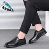 Leather shoes men's 2025 summer breathable hollow sandals men's middle-aged and elderly casual shoes soft leather shoes