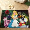 Classic Anime-A-alice In-W-wonderlandS Cute Carpet Bathroom Anti-slip Mat Door Mat Home Decoration Mat Entrance Door Mat