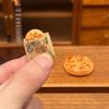 2Pcs Miniature Paper Bag Sesame Pancake Model Simulation Chinese Pastry Food Toy For Dollhouse Kitchen Decor