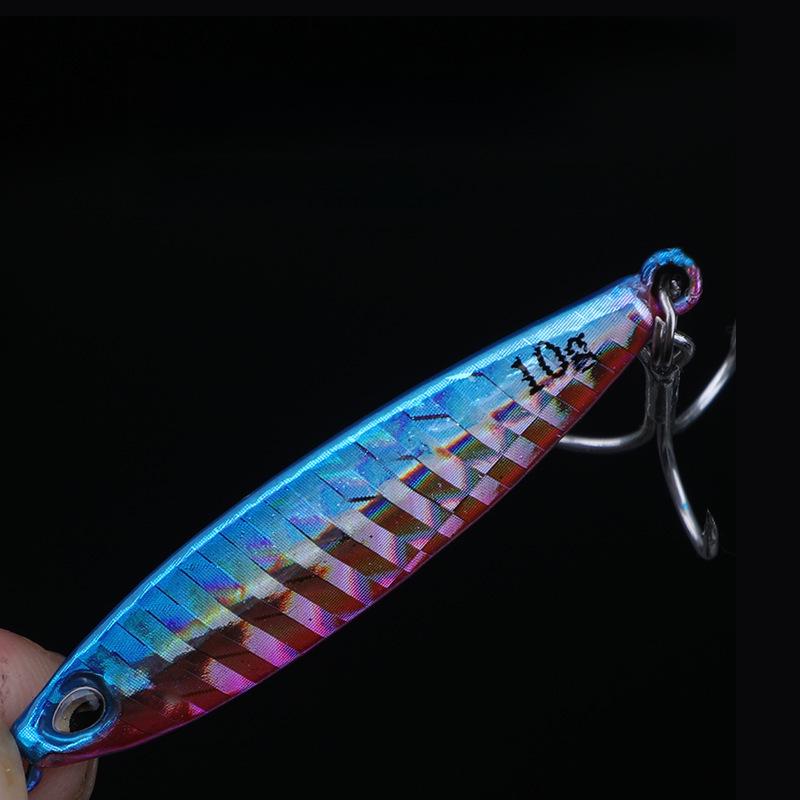 Langer Gusseisen-Platten-Angelköder mit Doppelhaken für Süßwasser- und Meeresangeln