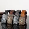 Retro Sun Pattern Buckle Western PU Leather Belt