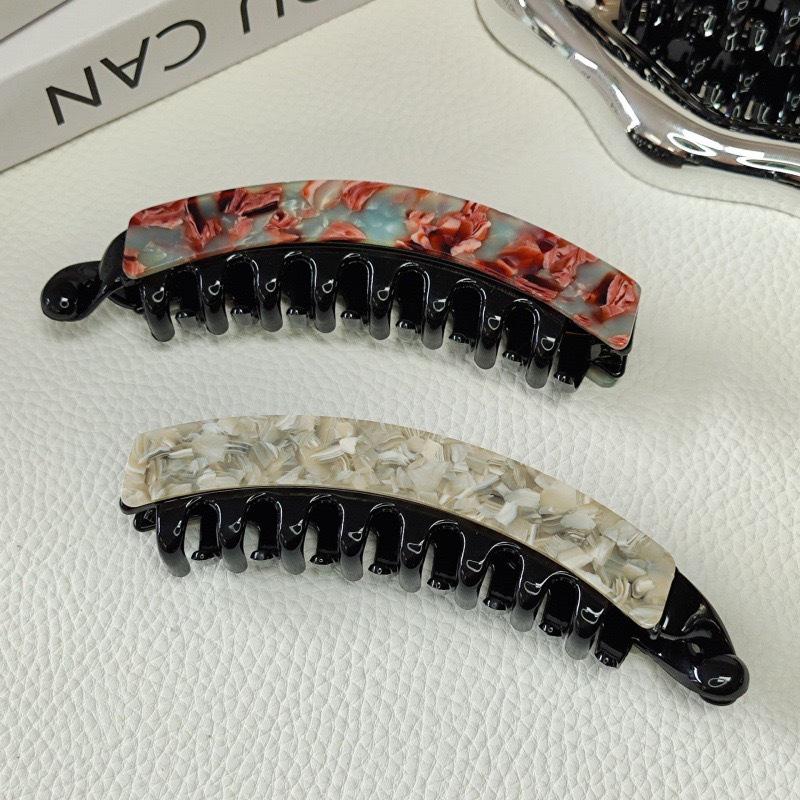 Trendy Leopard Print Acetate Banana Clip: Versatile, High-End Retro Hair Accessory for Women