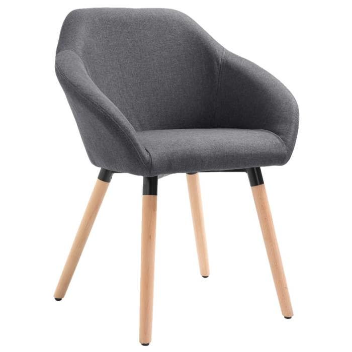 Maison Exclusive - Chaises à manger lot de 4 gris foncé tissu