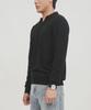 Gold Percent Viscose Soft Cozy Collar Knit (Black, Men)