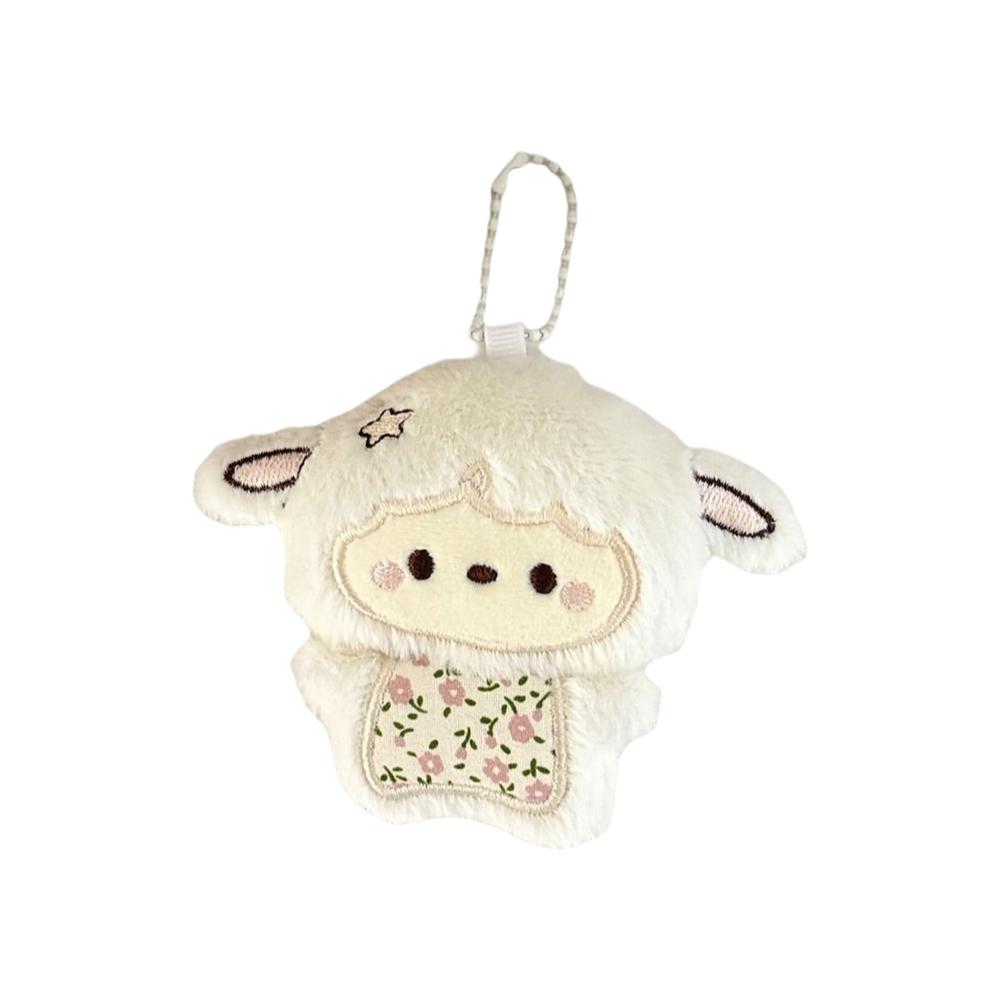 Kawaii Style Soft Fabric Animal Keychain Cartoon Design Fluffy Bag Pendant Bag Charm Gifts