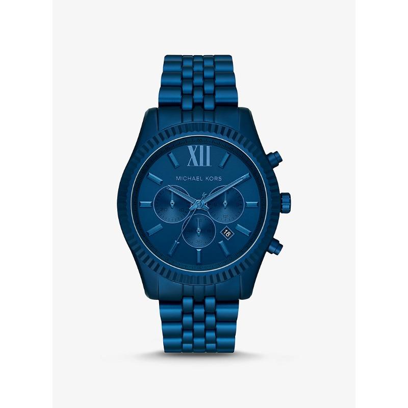 

Мужские часы Michael Kors Oversized Lexington синего оттенка из алюминия MK8791 тёмно-синий
