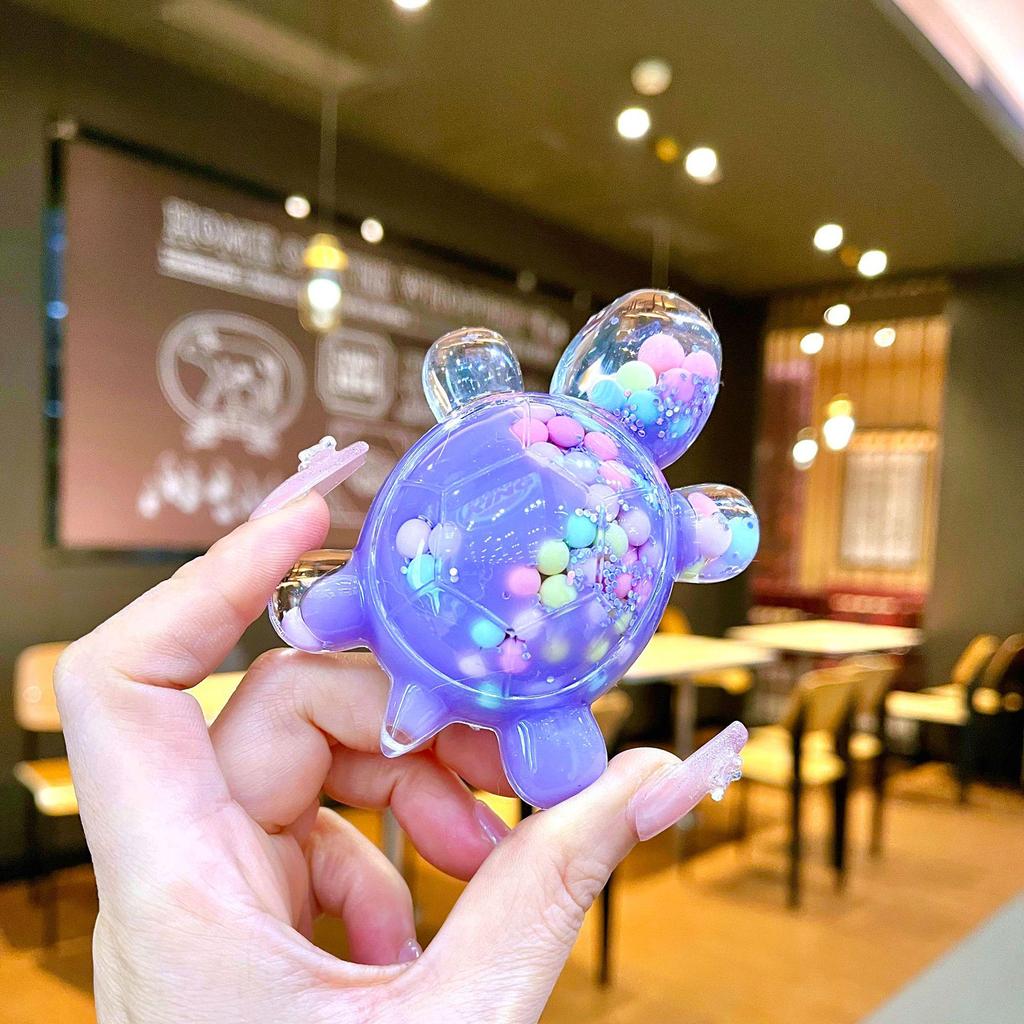 Svietiaca pohyblivá piesková blikajúca korytnačka ozdoba slepá škatuľa stojan na vystavenie šperkov