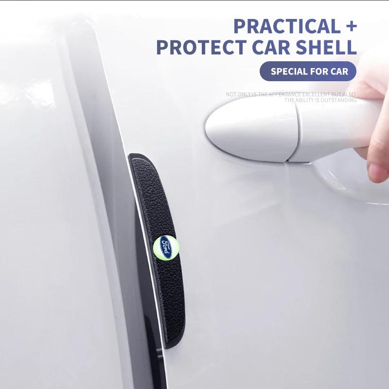 Hot Car Door Rearview Protection Sticker Wear Anti Scratch Luminous Protector Strip For Ford Ranger Focus Kuga Mustang Mondeo Fu
