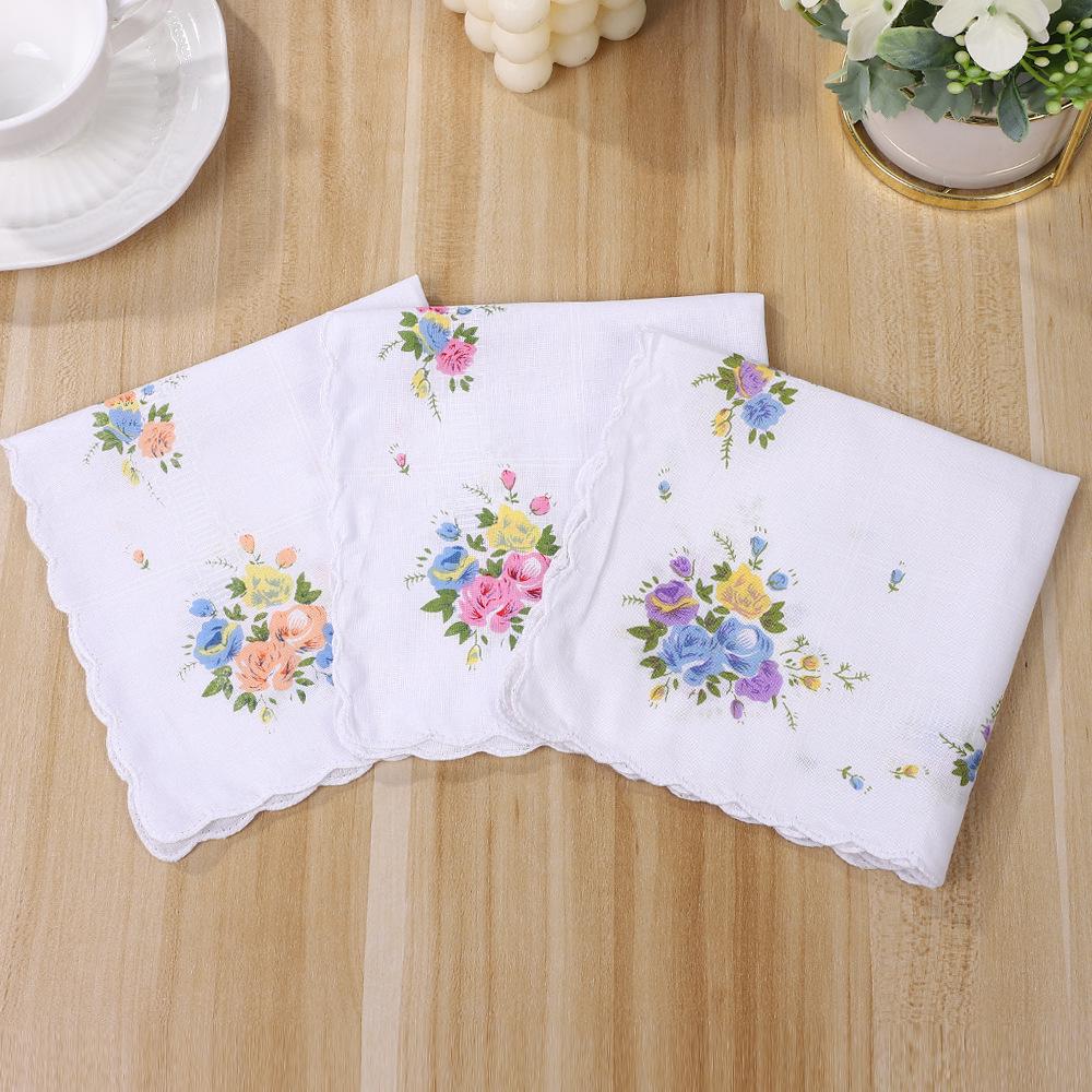 

Ретро Ностальгический 30см Хлопковый Женский Носовой Платок с Пико краем - Впитывающий пот и Стильный 30cm x 30cm (order in multiples of 12)