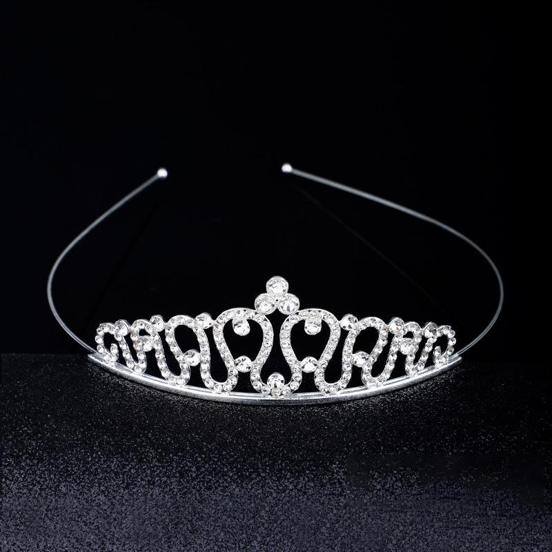 1PC Crystal Exquisite Rhinestone Children Girls Jewelry Gifts Hair Accessories Wedding Tiaras Queen Princess Crown Women Headband