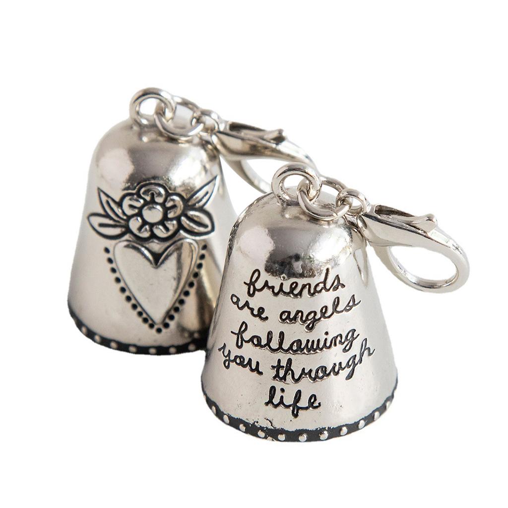 Blessing Bell Friends Are Angels party Favors Creative Bell Angel Good Luck Ornament   for Vehicles Doors Backpacks Keys gift
