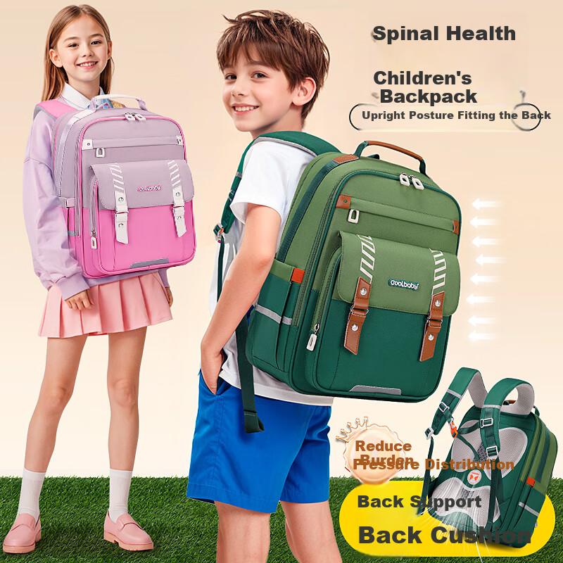 COOLBABY Schoolbag for Primary School Students, Children's Backpack for Boys And Girls Grades 1-3 Spine