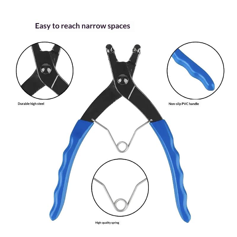 Heavy Duty Internal Snap Ring Pliers 90 Degree Straight Tip Long Nose Circlip Pliers for Professional Auto Maintenance