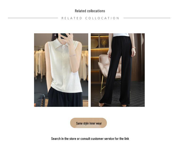 Women's Double-Breasted Wool Cardigan: Fine Knit, Long Sleeve, Loose Fit, Fashionable Commuting Coat.