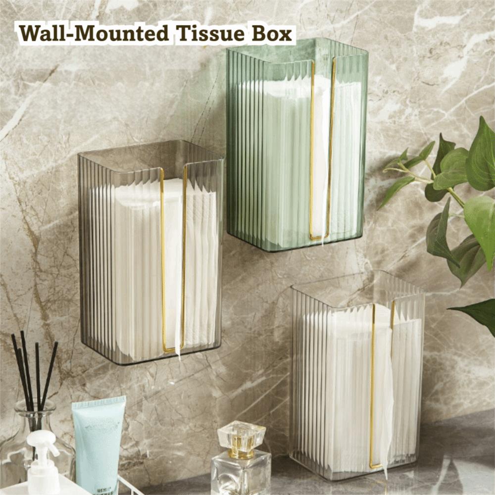 Light Luxury Napkin Holder Wall-Mounted Facial Paper Organiser Tissue Box  for Kitchen Bathroom