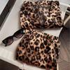 Premium Leopard Print Charm Damen Pyjama Sommer Wind Eis Seide Kurzarm Loungewear