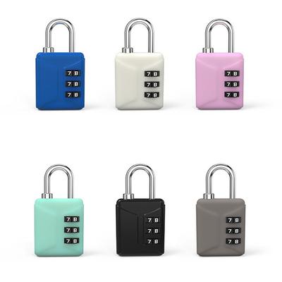 Portable 3 Dial Digit Combination Lock Password Lock Backpack Zipper Lock Dormitory Cabinet  Lock Luggage Padlock