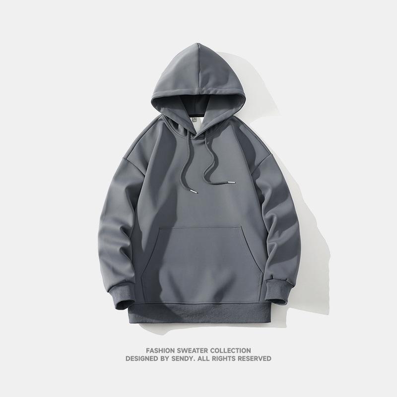 Solid Color Fashion Hooded Sweatshirt Men's Spring and Autumn New Loose Top Teenagers Bottoming Shirt