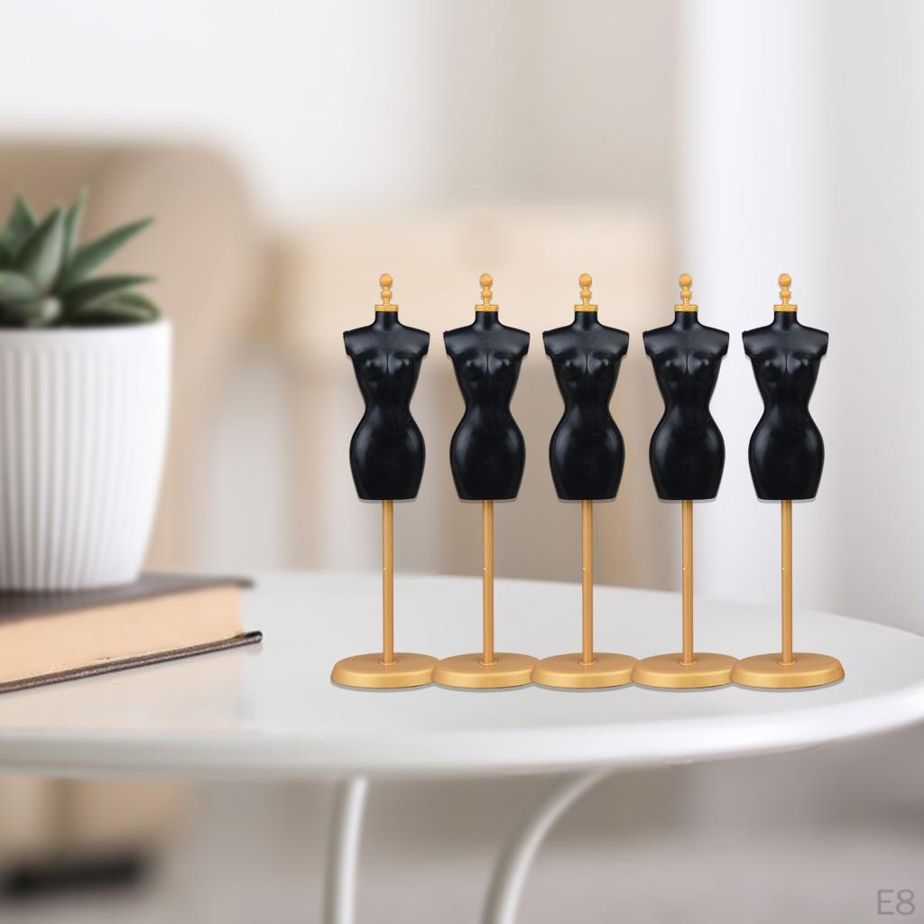 5Pcs Doll Clothes Dress Form Mannequin Mini Holder Stand Support 27.5cm