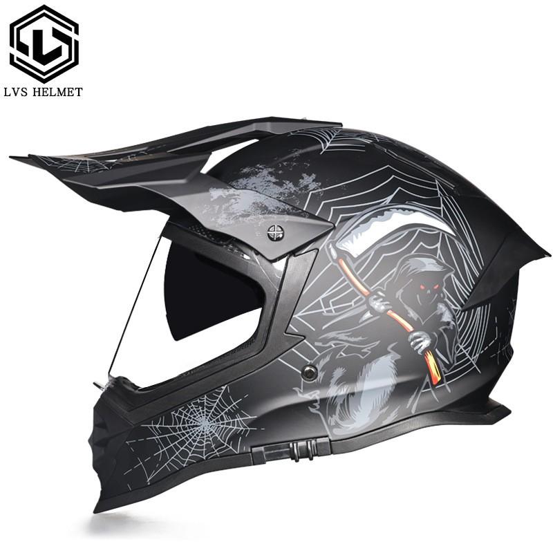 Full Face Motorcycle Helmet With Dual Visors Off-Road Rally Highway Riding Unisex All-Season ABS S M L XL