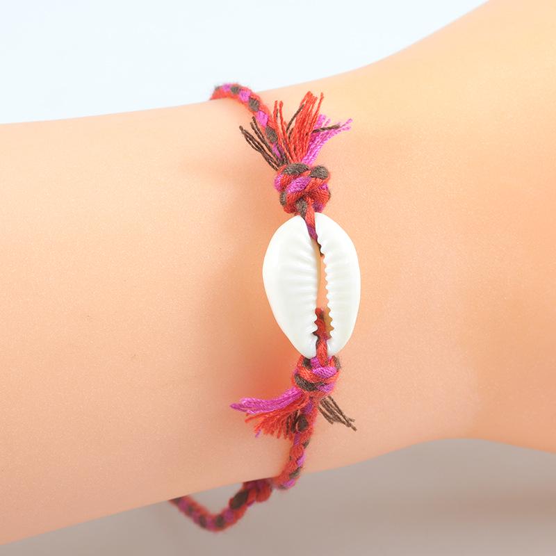 

Bohemian Shell Bracelet with Cotton Tassel