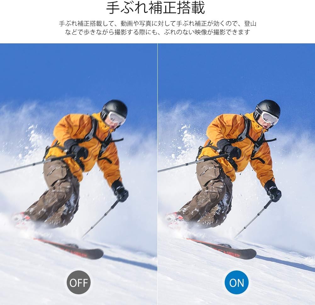 AKASO EK7000 Pro Action Camera 4K 20 Megapixels 128GB SD Card Included Touch Panel External Microphone Compatible Image Stabilizer WIFI Wide Angle