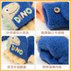 Boys Winter Knitting Cute Dinosaur Kindergarten Half Finger Flip Writing Cold Wool Children's Warm Gloves