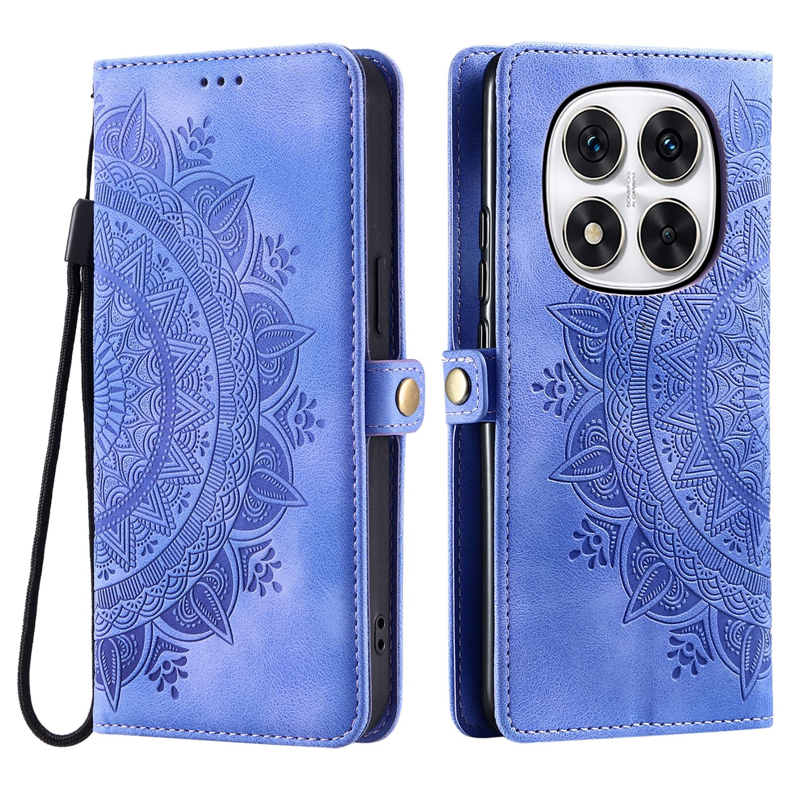 

Style 016 For Xiaomi Redmi Note 14 Pro 4G Case Skin Feel Totem Imprinted Wallet Leather Phone Cover Purple