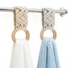 Cotton Rope Hand Towel Hanger Boho Style Wall Towel Rack New Towel Ring Holder  Washroom