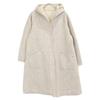 45R 7102037 Ivory Jersey Melton Hooded Coat Coat 2 Ivory grayUsed